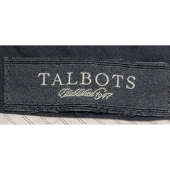 Talbots Gray Flat Front Dress Pants Medium Lightweight Soft Lined Straight Leg - Picture 3 of 8